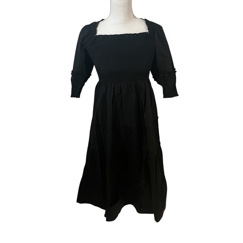 NWT Hill House The Nesli Nap Dress Black Extra-Small Women's - Picture 2 of 11